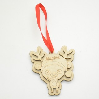 Χριστουγεννιάτικο Στολίδι τάρανδος με όνομα της επιλογής σας