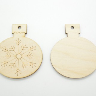 Ξύλινη Χριστουγεννιάτικη μπάλα