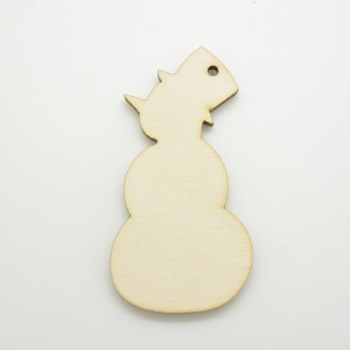 Ξύλινος Χριστουγεννιάτικος χιονάνθρωπος