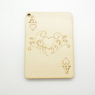 Ξύλινο Διακοσμητικό τραπουλόχαρτο