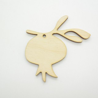 Ξύλινο Διακοσμητικό ρόδι με κλαδί