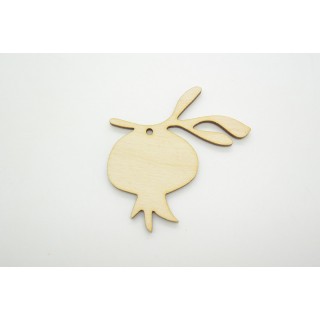 Ξύλινο Διακοσμητικό ρόδι με κλαδί