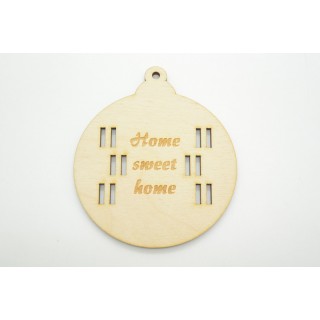 Ξύλινο Χριστουγεννιάτικο στολίδι home sweet home