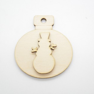 Χριστουγεννιάτικη τρισδιάσταση μπάλα χιονάνθρωπος