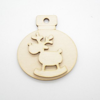 Χριστουγεννιάτικη τρισδιάσταση μπάλα τάρανδος