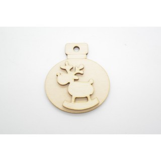 Χριστουγεννιάτικη τρισδιάσταση μπάλα τάρανδος