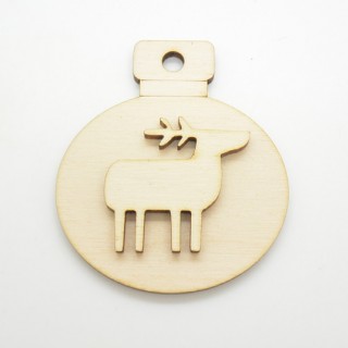 Χριστουγεννιάτικη τρισδιάσταση μπάλα τάρανδος