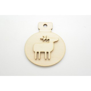 Χριστουγεννιάτικη τρισδιάσταση μπάλα τάρανδος