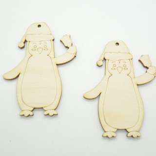 Ξύλινο Διακοσμητικό πιγκουίνος