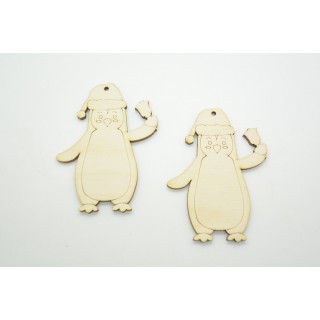 Ξύλινο Διακοσμητικό πιγκουίνος